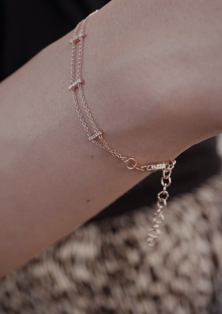Multiple-sets Crystal Beaded Chain Bracelet Gold| Alibaba.com